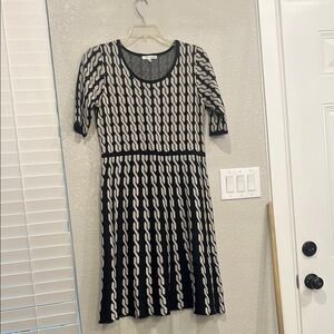 Black and White Patterned Dress